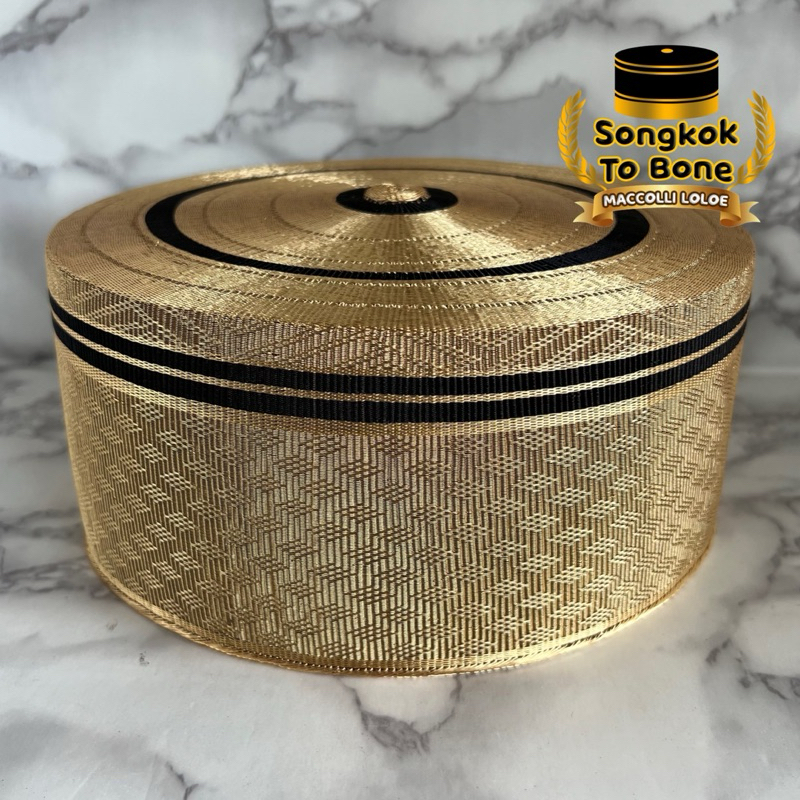 Songkok Recca Tembaga Gold Super Premium - Songkok Bugis - Songkok To Bone