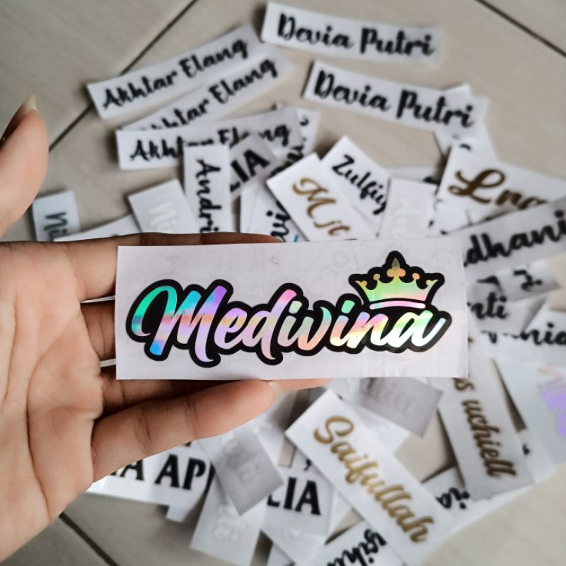 

Stiker nama custom nama sendiri