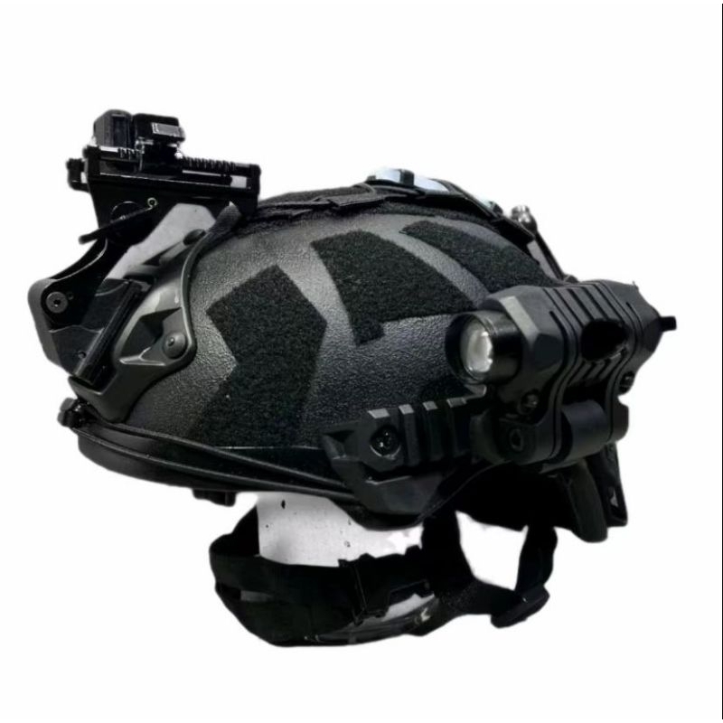 Helm tactical abs scorpio full aksesoris NVG+mounting senter led