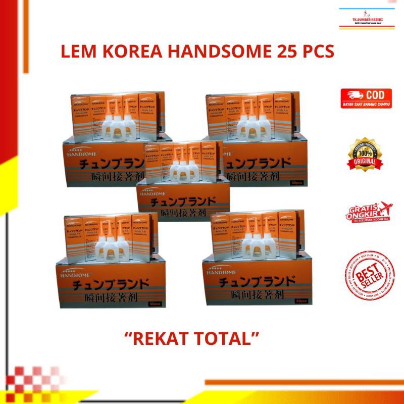 

Lem Korea HANDSOME Isi 25 Pcs PROMO MURAH/ [PAKET HEMAT] HANDSOME Lem Korea Isi 25 Pcs PROMO MURAH