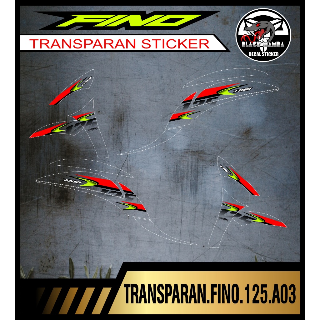 STRIPING TRANSPARAN  FINO 125 STIKER TRANSPARAN FINO 125 CODE A03
