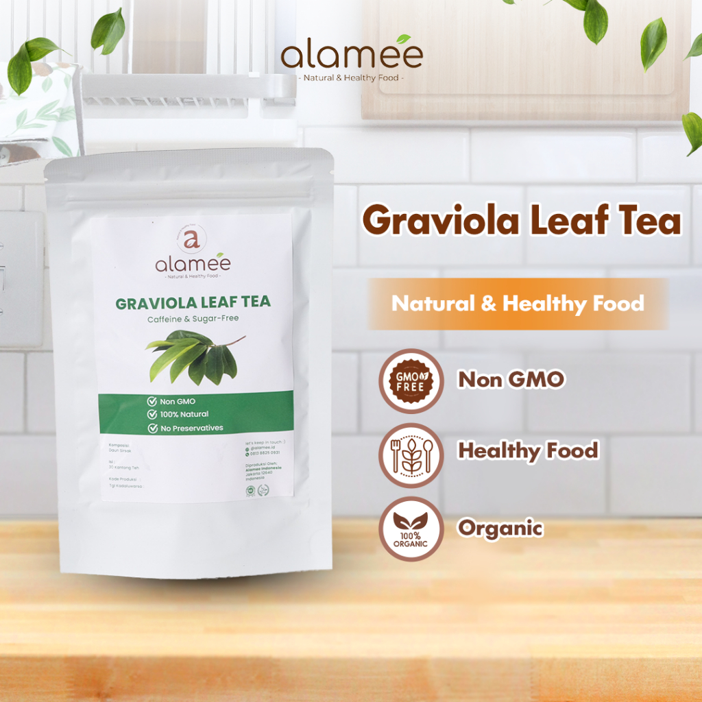 

ALAMEE Teh Daun Sirsak Graviola Leaf Tea Herbal Alami Organik