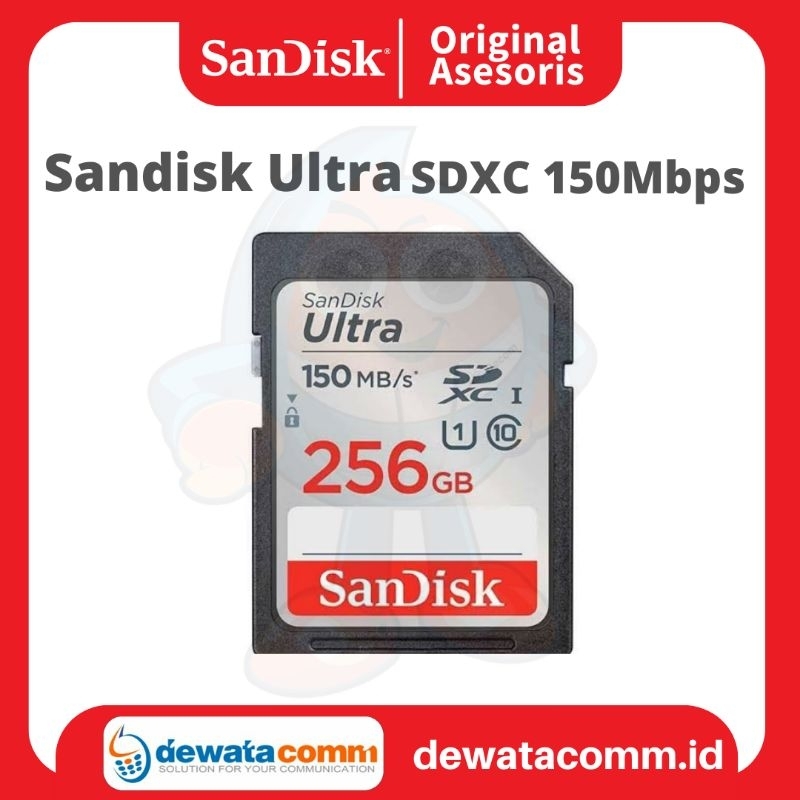 MEMORI KAMERA SANDISK ULTRA SDXC 150Mbps 256Gb