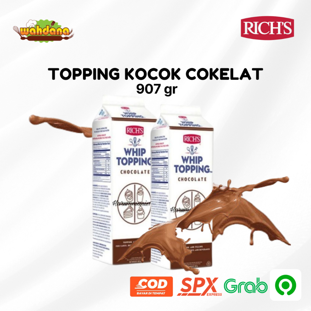 

RICH'S Whip Cream Krim Cokelat 907 gr