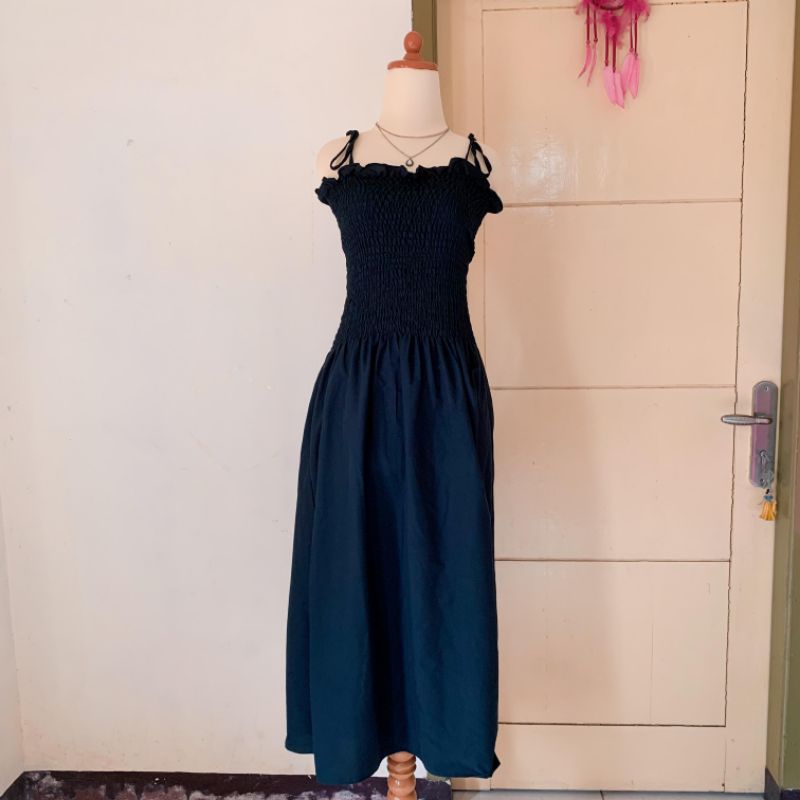 Black Smock Maxi Dress