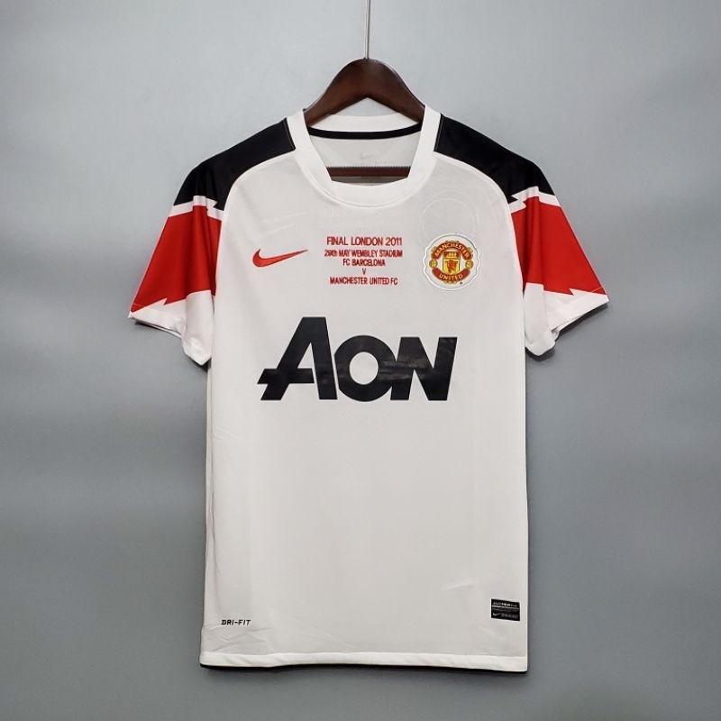 [RETRO] PREMlUM JERSEY CLASSIC VINTAGE MU_AWAY FINAL LONDONN 2010/2011 GRADE AAA+