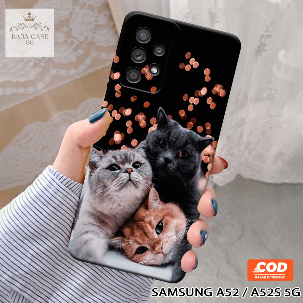 Softcase Samsung Galaxy A52 5G / A52s 5G - Rajacase - Case Samsung A52 5G - Motif Case Cats - Case S