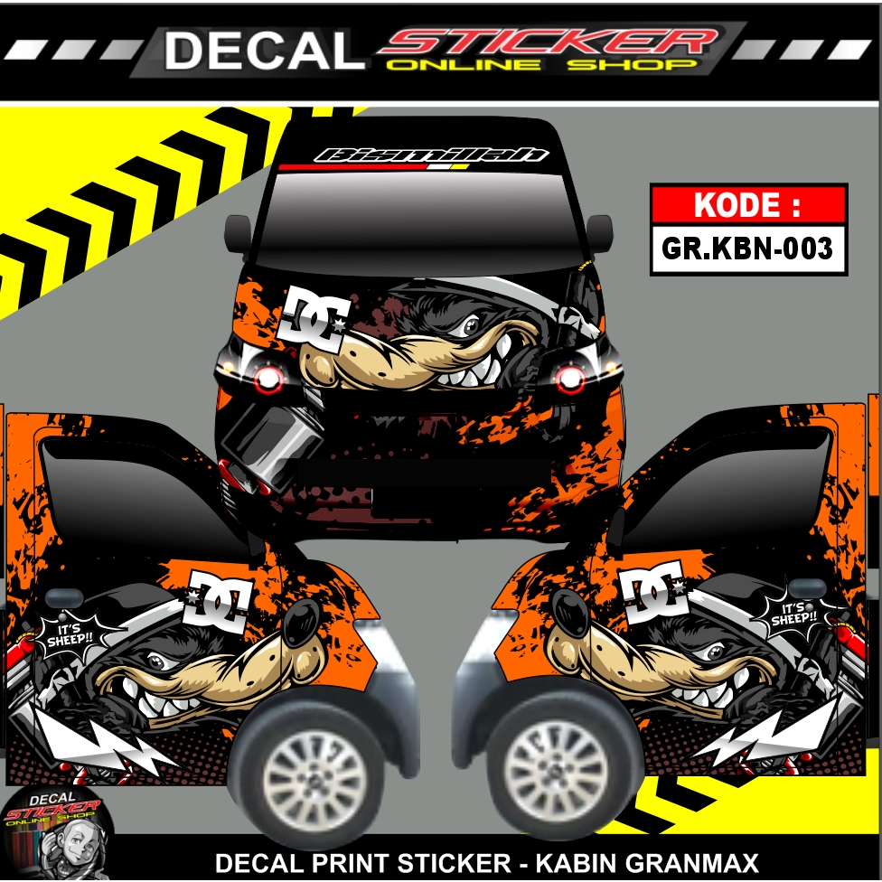 STIKER GRANMAX PICKUP FULL KABIN DECAL PRINT VARIASI MOBIL KAP+BEMPER+PINTU