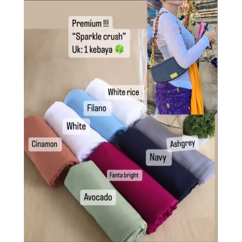 Kain sifon sparkle/kain sifon /kebaya bali/bahan kain sifon sparkle/ Kebaya jadi sparkle