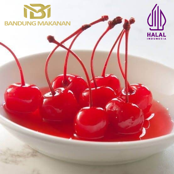 

Buah Cherry tangkai merah manisan topping cake bolu kue - 5pcs