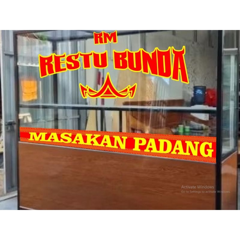 STICKER KACA GROBAG CHUTINK STICKER ETALASE NASI PADANG SIOMAY BAKSO NASI GORENG DLL