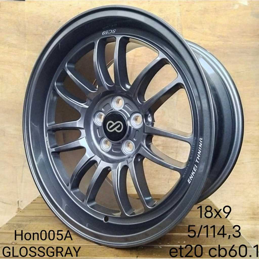 VELG RACING MOBIL MURAH RING18 ENKEI TUNING R18X9 5X114,3 ET20 GLOSS GRAY