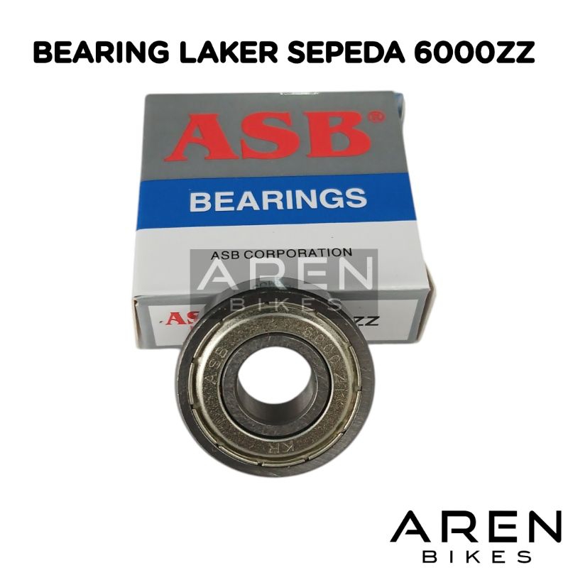 BEARING LAKER SEPEDA 6000ZZ 6000 ZZ ASB LAHER KOM RODA DEPAN BELAKANG