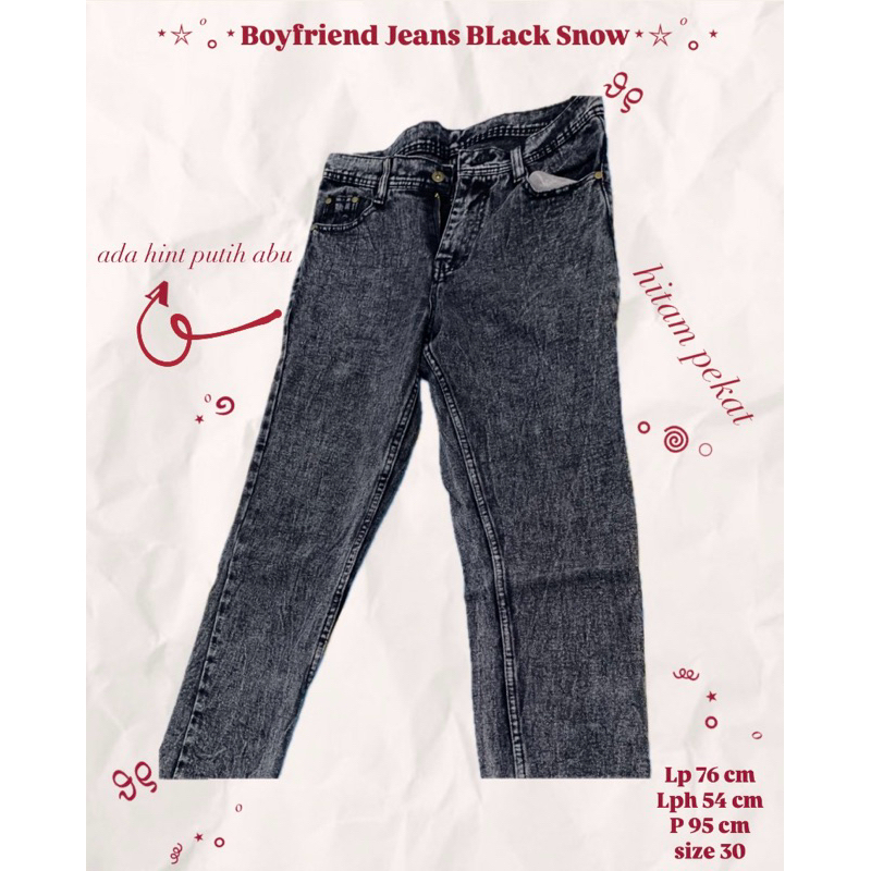 Boyfriend Jeans Snow Black