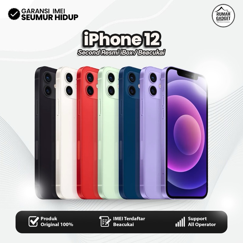 Iphone 12 64/128/256GB Second Bergaransi