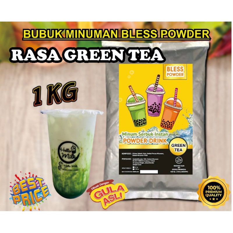 

Bubuk Minuman Rasa Green Tea Greentea 1 Kg_Bless Powder