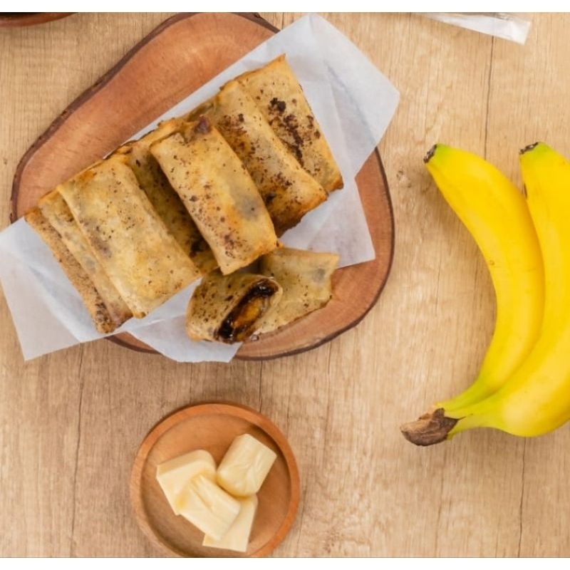 

kue Pisang coklat keju lumer isi 4 jajan pasar piscokju lumer frozen