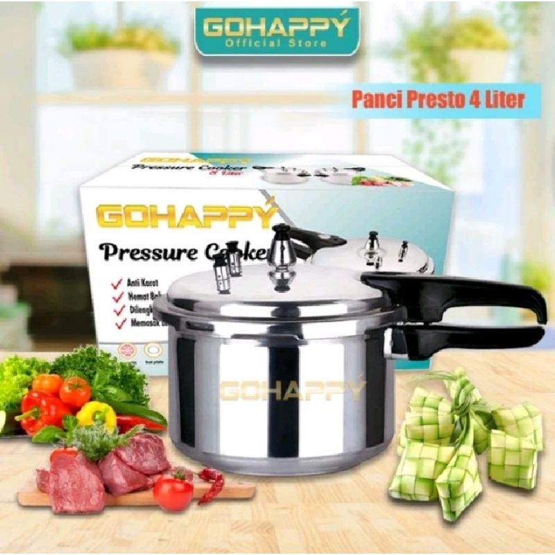 BATAM - GOHAPPY GO HAPPY pressure cooker panci presto anti karat 4 liter