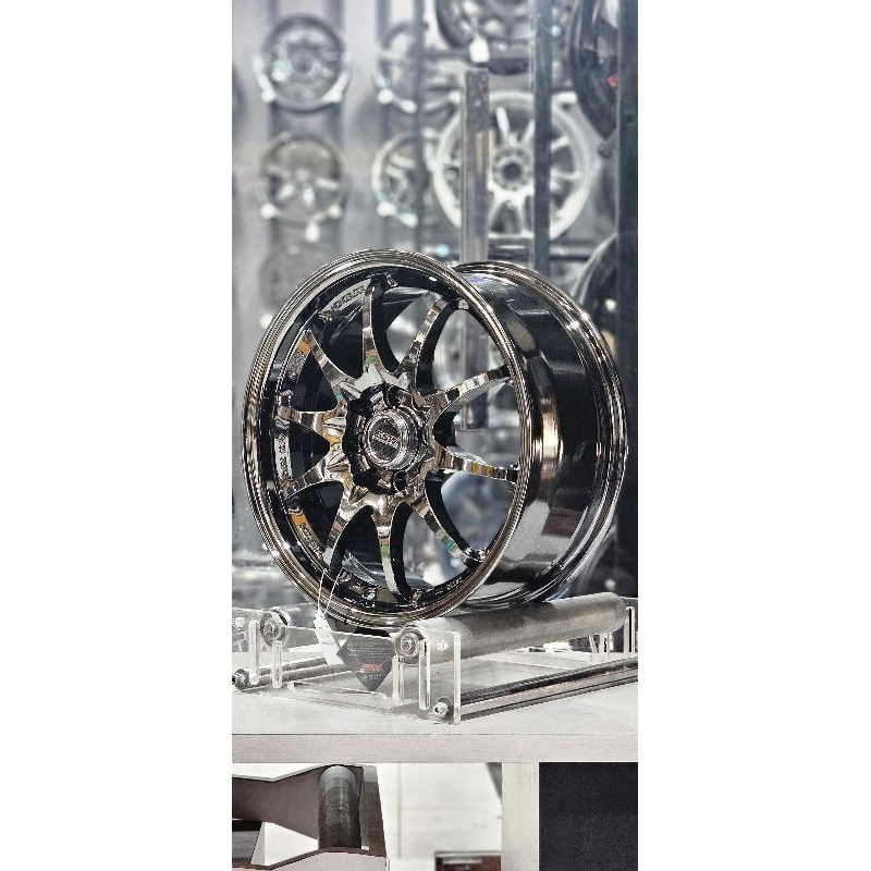 velg ssw ori thailand ring15 warna black chrome pcd 4 x 100/114.3 lebar 6.5 et 40 kondisi baru