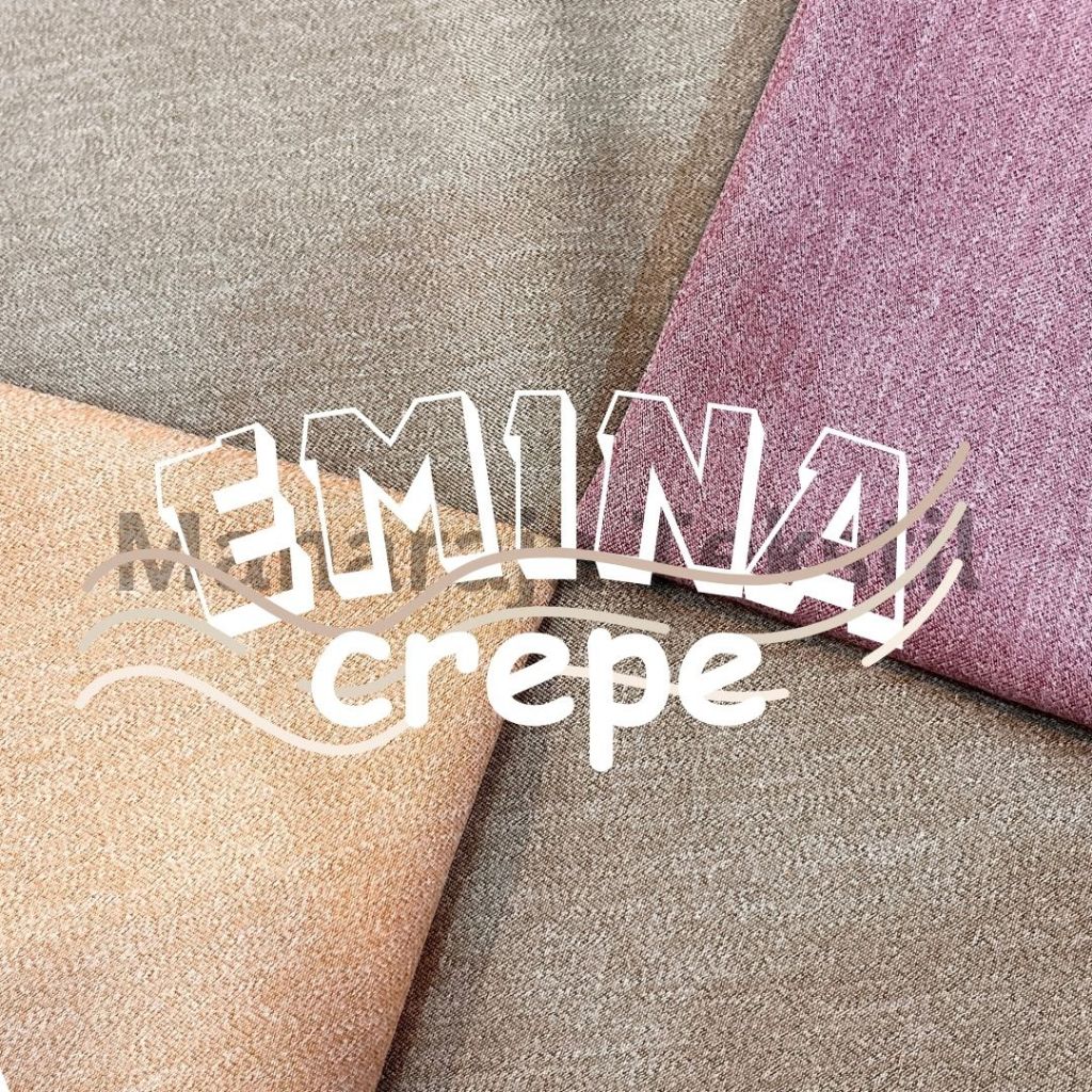 Emina Crepe / Crepe Serat / Bahan Polyester / Bahan Gamis / Bengaline