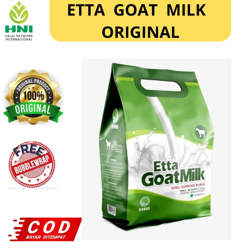 

Etta Goat Milk HNI HPAI Susu Kambing Ettawa Bubuk Rasa Original Bisa Buat Asma