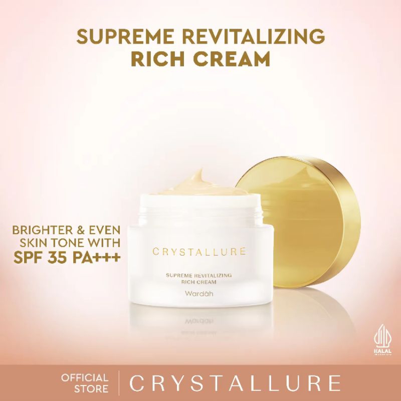 Crystallure Supreme Revitalizing Rich Cream 50 g - Skincare Moisturizer Pelembab Wajah dan Perawatan