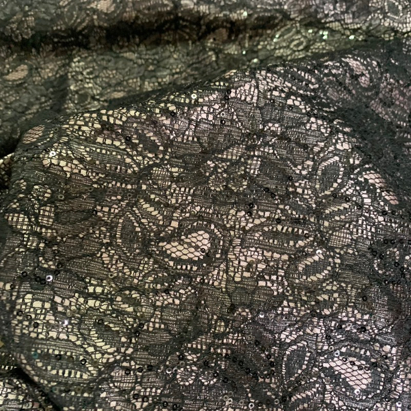 kain brokat antik glitter premium - kain brokat twotone - kain brukat double antik [GOLD CREAM]