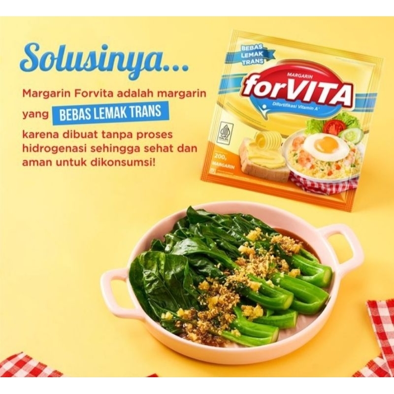 

ForVita Bebas Lemak Trans / Margarin serbaguna / Margarin 200 gr / Exp. Mei 2026