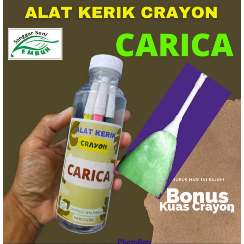 

Alat Kerok Krayon CARICA Isi 5 Kemasan Ekonomis BONUS KUAS KRAYON