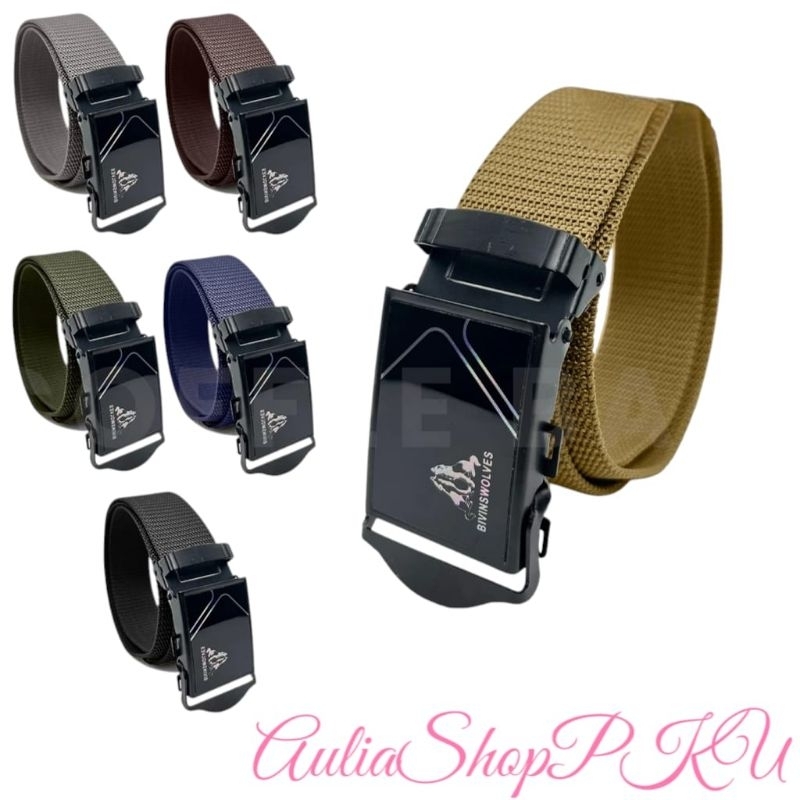 AULIAONLINESHOPPKU_IKAT PINGGANG PRIA CANVAS BELT/GESPER COWOK KEPALA JEPIT | BD-16-3 | COD