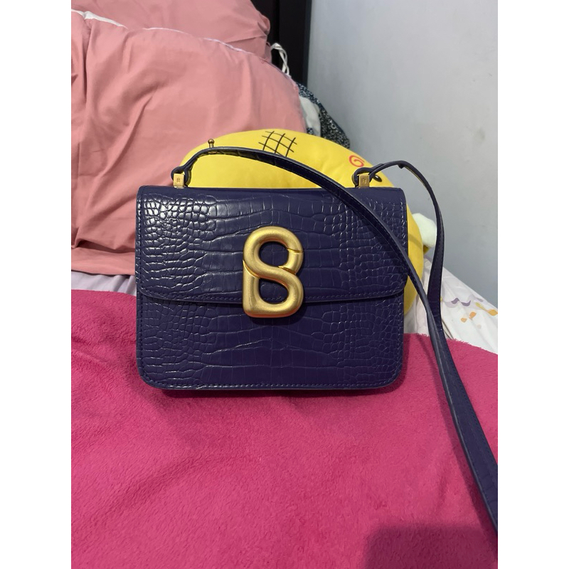 (preloved) audrey bag croco raisin