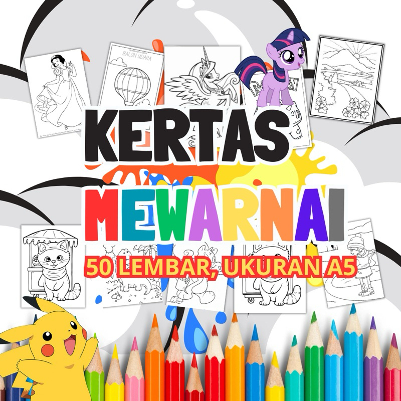 

Kertas Mewarnai 50 Lembar - kertas a5