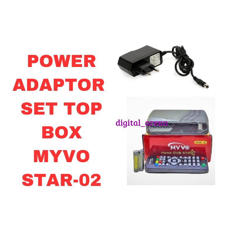 POWER ADAPTOR/CHARGER/CAS SET TOP BOX MYVO STAR-02