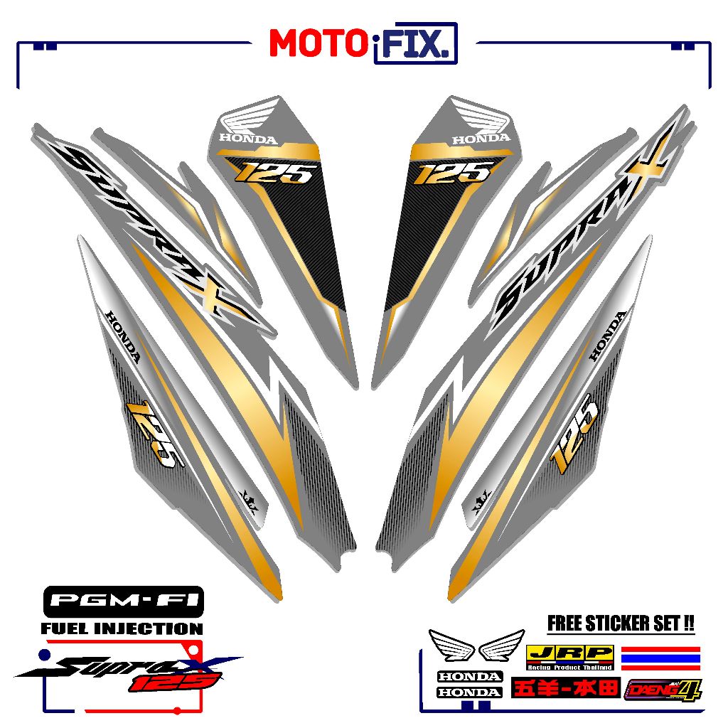 STRIPING MOTOR VARIASI SUPRA X 125 R FI/MT51/BATMAN/STICKER/STIKER POLET SUPRA X INJEKSI/WAVE 125i