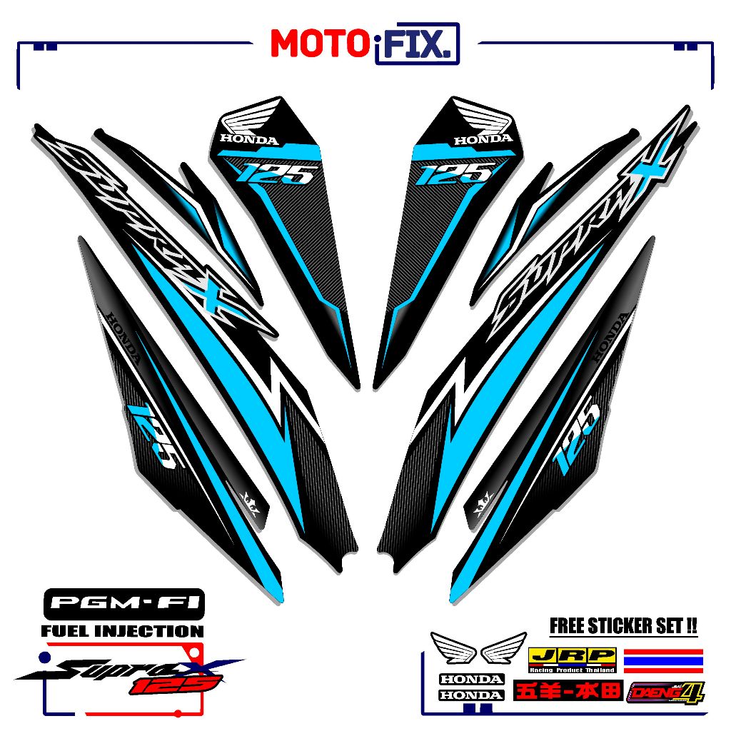 STRIPING MOTOR VARIASI SUPRA X 125 R FI/MT52/BATMAN/STICKER/STIKER POLET SUPRA X INJEKSI/WAVE 125i
