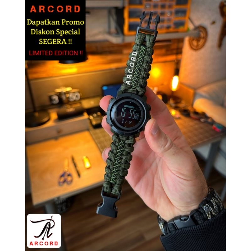 Strap Samsung Galaxy Watch Universal Paracord Special Edition Green Army / Strap Jam Samsung Galaxy 