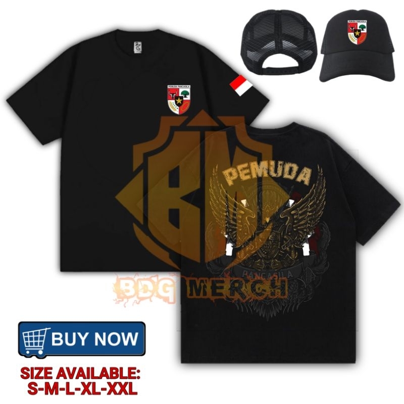 T-SHIRT KAOS PEMUDA PANCASILA BAJU ORMAS PP BAHAN KATUN PRIA WANITA/KAOS KOMANDO INTI