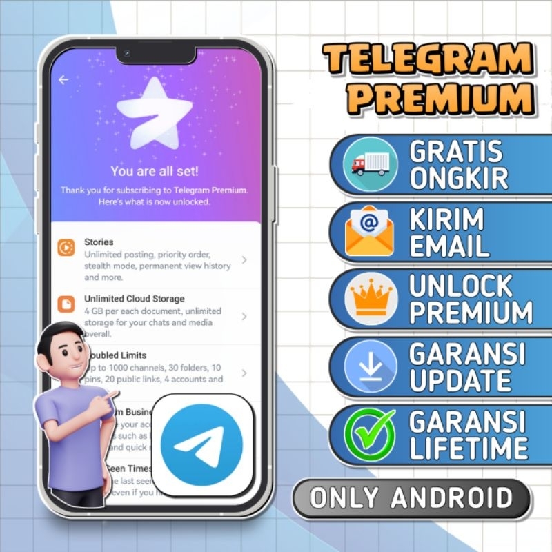 TELEGRAM PREMIUM TERMURAH FULL FEATURE BEBAS IKLAN BERGARANSI