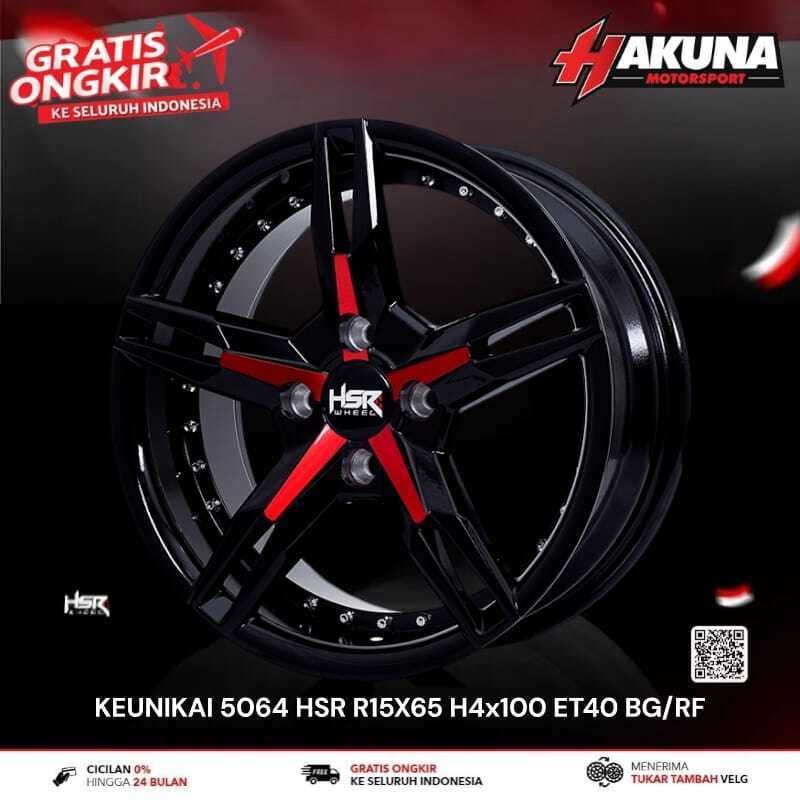 PAKET VELG BAN R15 HSR KEUNIKAI DAN BAN 185 55 R15 COCOK UNTUK BRIO, AGYA, JAZZ FREE ONGKIR