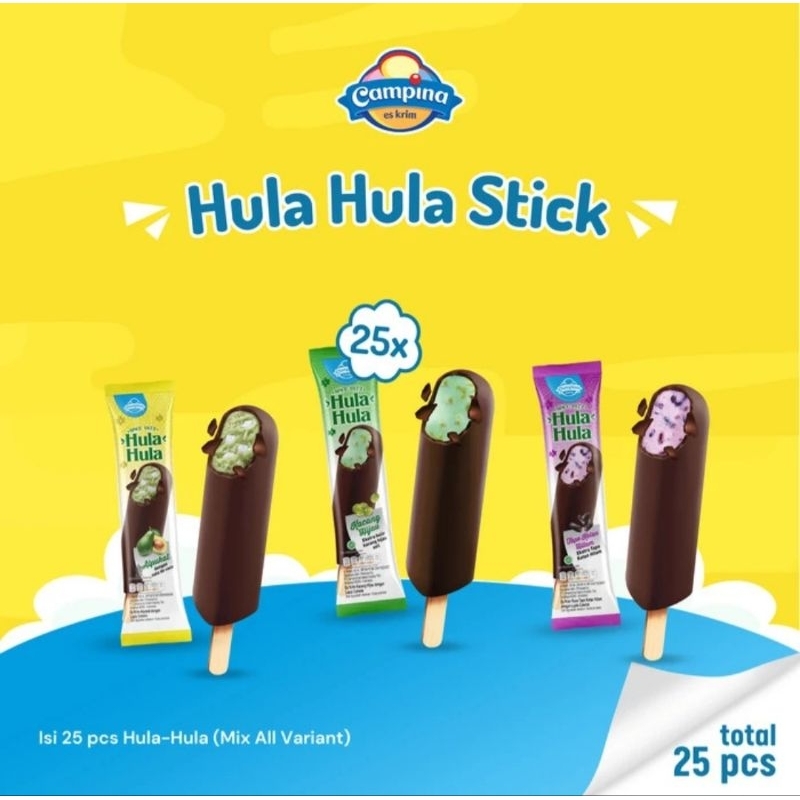 

campina ice cream paket hula hula isi 25 pcs