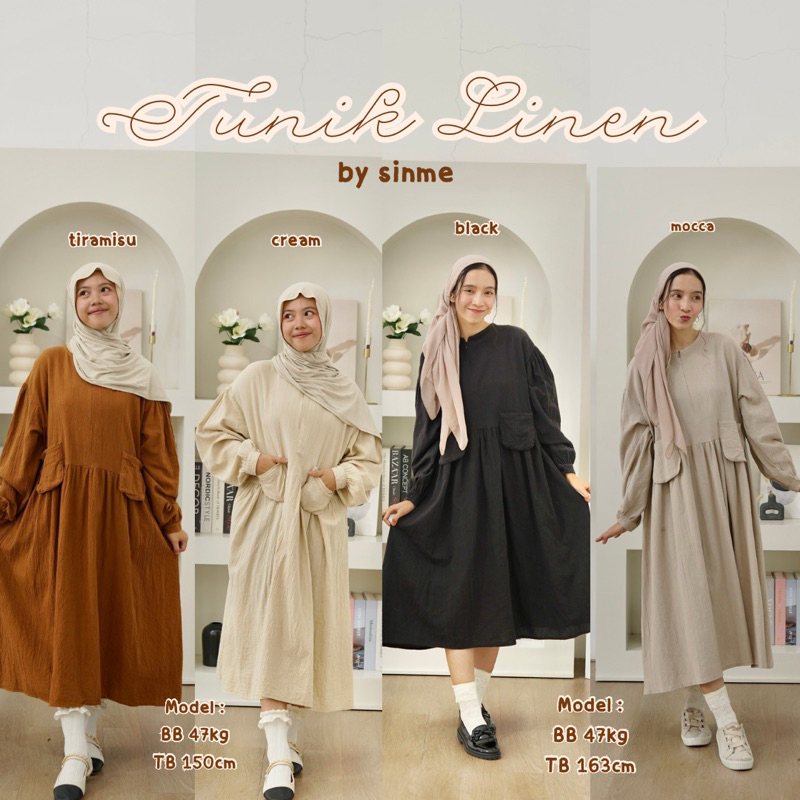 Tunik Linen Crinkle/tunik/lebaran/hangout