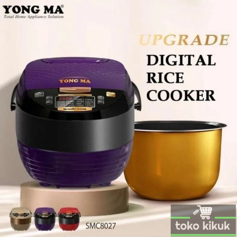 YONG MA SMC-8027 Rice Cooker Digital 2L New Upgrade - Ungu Violet