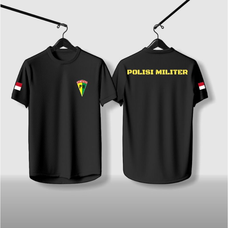Polisi Militer Kaos Hitam / PM kaos Jersey / kaos atasan pria polisi militer / baju olahraga polisi 