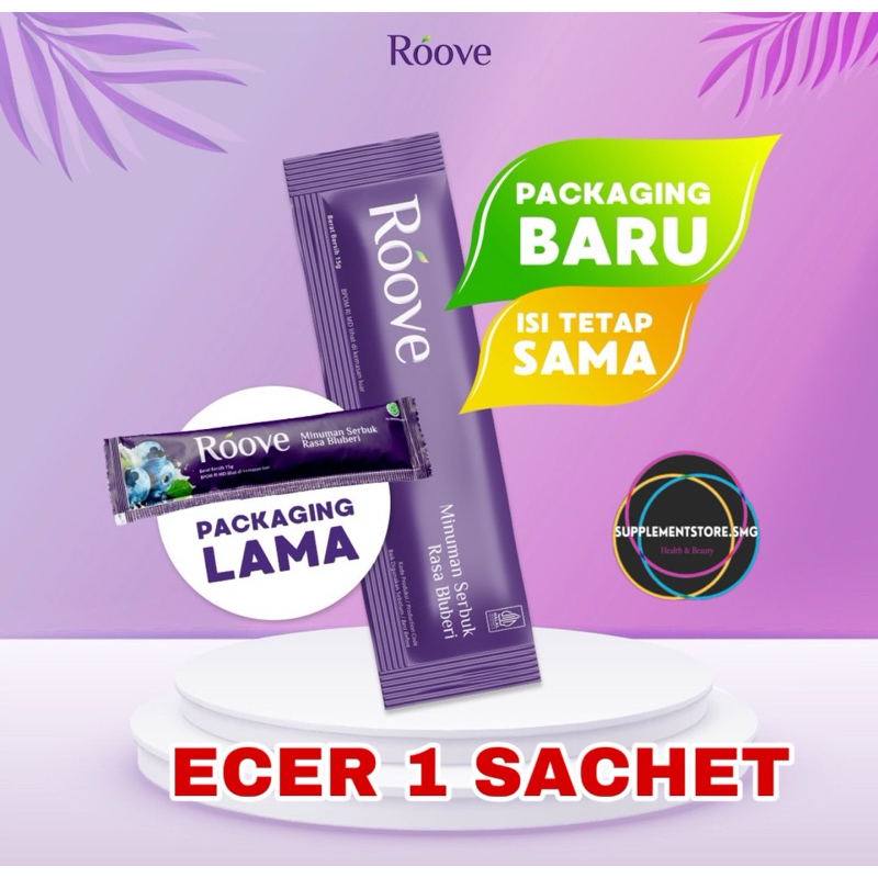 

(ECER 1 SACHET) ROOVE Collagen Blueberry Drink iginal Minuman Kolagen Serbuk Asli Rasa Bluberi Roove Strawberry Kopi Kurma HALAL BPOM Mencerahkan Kulit