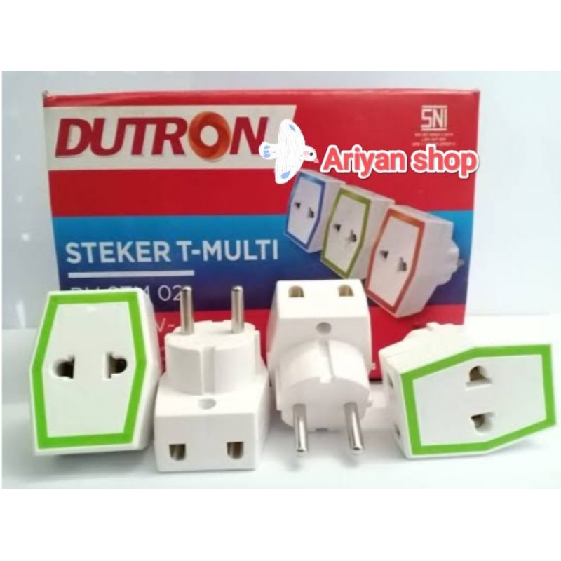 Steker T Multi DUTRON/Stop Kontak 3 Cabang Multi fungsi