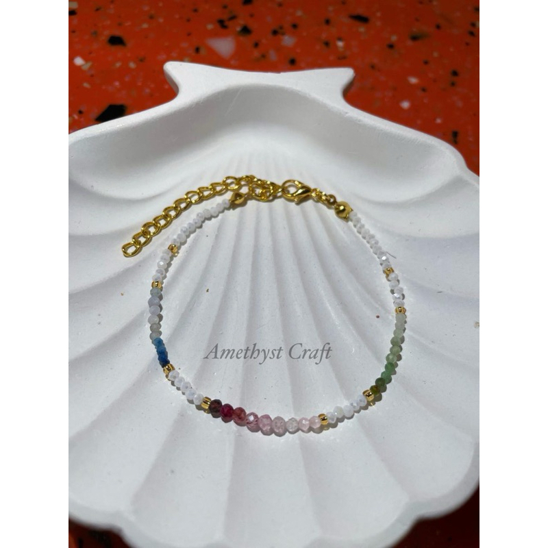 Gradasi Crystal Gemstone Bracelet | Gelang kristal gemstone batu alam asli handmade