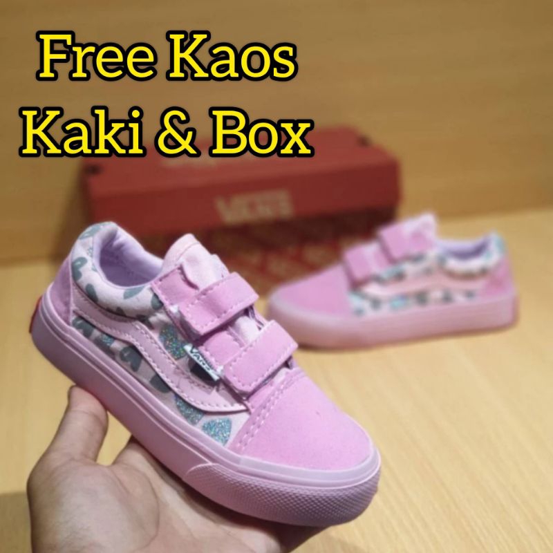 Sepatu Anak Perempuan Cewe Vans Ping Love Sneaker Anak Cewek Usia 1-10 Thn