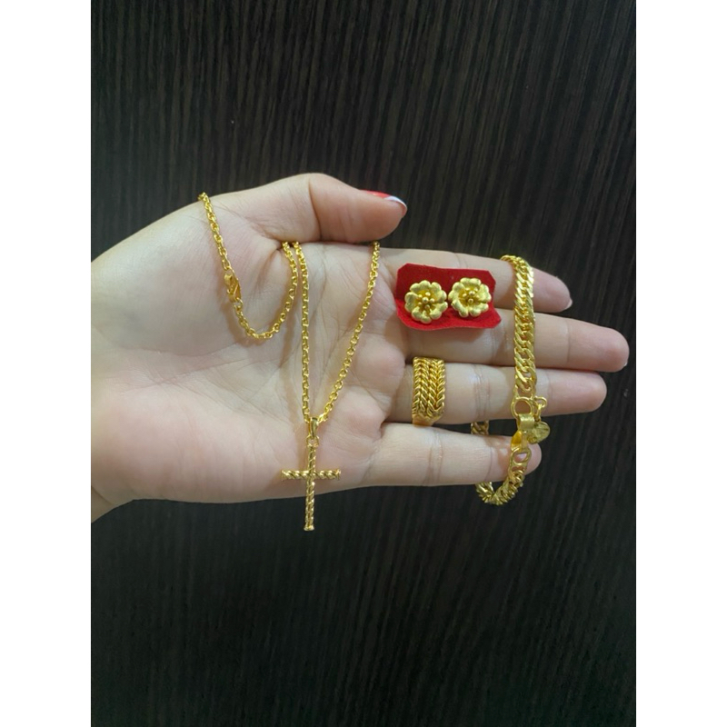 Set salib super cantik replika emas london