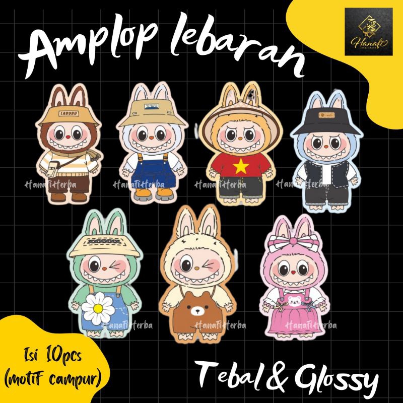 

Amplop Lebaran 3D Labubu tebal & Glossy