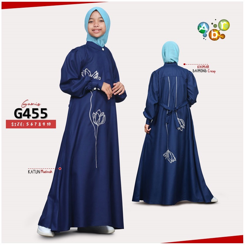 Gamis Anak ABR - Lily Dress - 455 - Gamis Anak Perempuan - Model Terbaru - Nyaman & Stylish - Murah